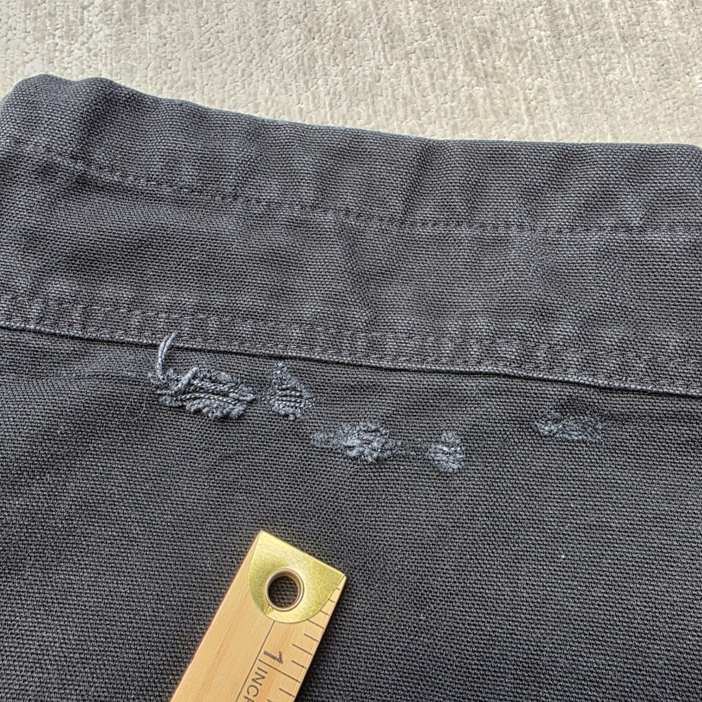 Carhartt Mens Black Duck Canvas Bib Overalls Workwear R01 BLK 40x30 Utility - Picture 10 of 14